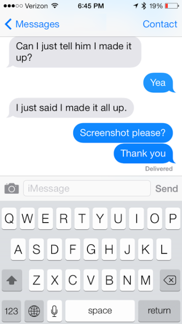 made it up