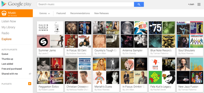 Google Play Music Playlists