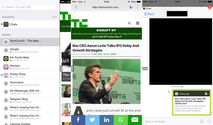 kik sharing