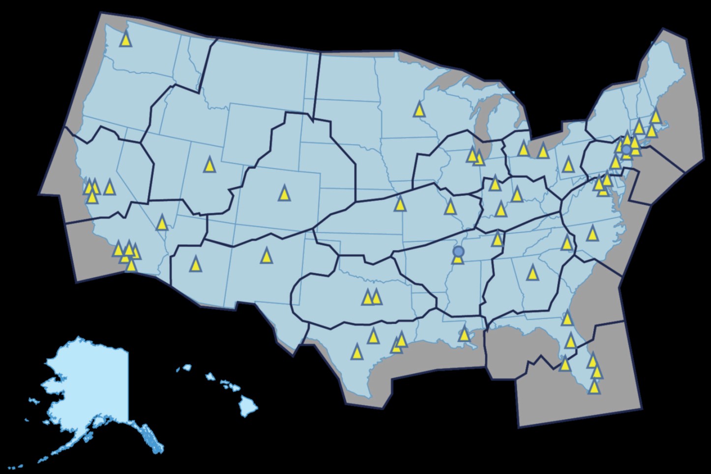 Current and Planned 'Data Comm' Centers