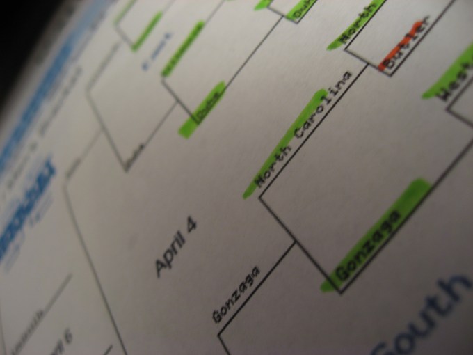 NCAA bracket 2009. Photo courtesy of Flickr/GoonSquadSarah.
