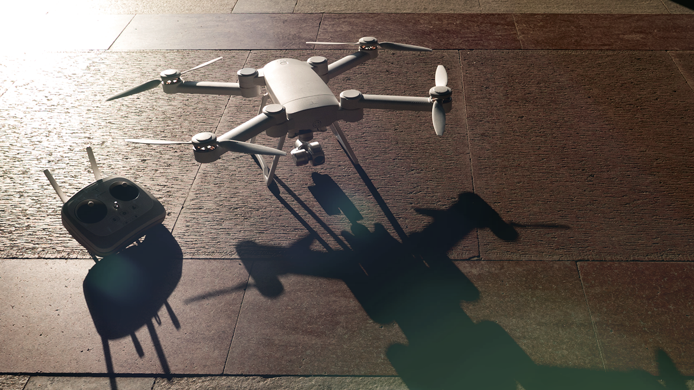 The quadcopter’s GPS and visual positioning systems are effective even on a windy day, so you can focus on cinematography instead of tricky piloting.