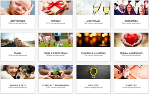 With Plumfund, fundraisers can ask friends and family in all sorts of categories.