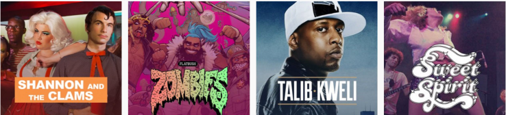 Rhapsody launched with a broad number of music genres, many filmed at performances at SxSW