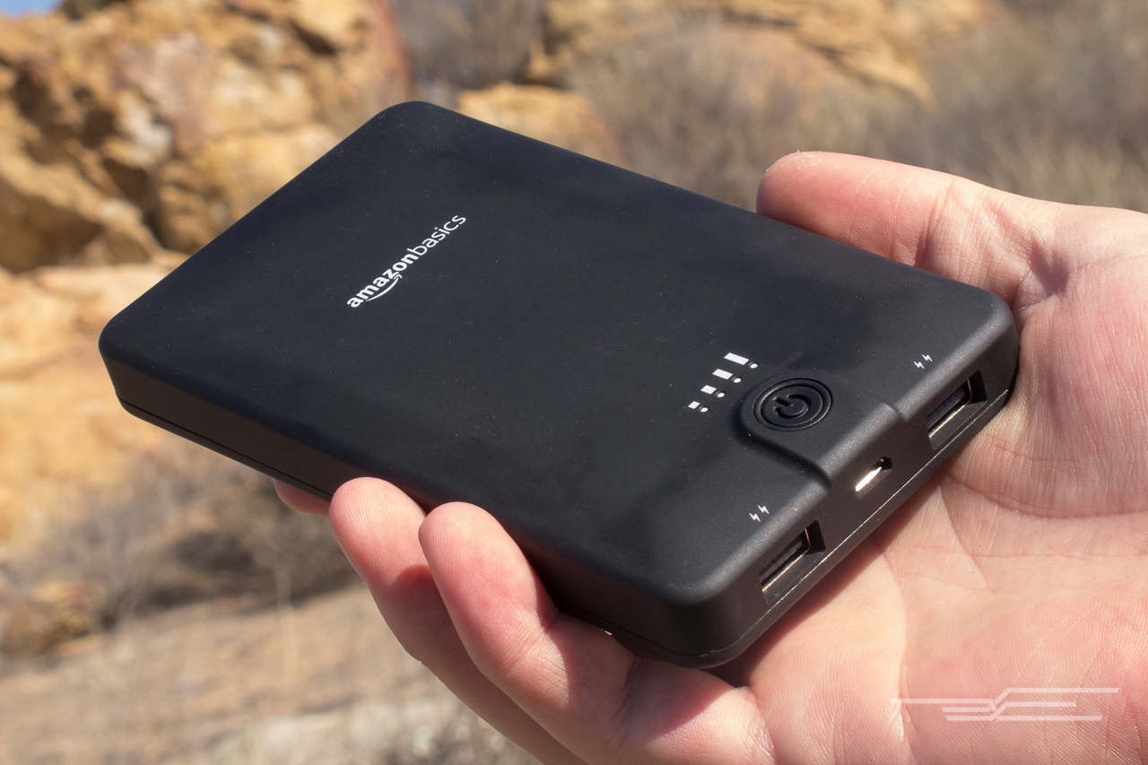 The AmazonBasics Portable Power Bank can charge a phone multiple times, or a tablet and phone at the same time. Photo: Mark Smirniotis