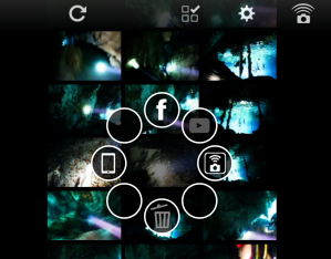 Something about a phone, a camera, a trash can, and Facebook? Even just capturing this screenshot was nigh-on impossible.