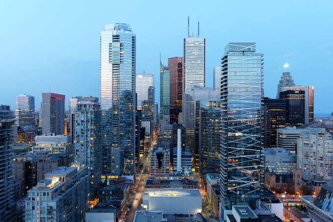 toronto skyline, financial district