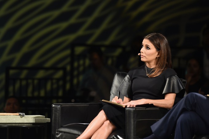 NEW YORK, NY - JULY 14: Judge, Eva Longoria on stage at Chivas' The Venture Final Event on July 14, 2016 in New York City. (Photo by Michael Loccisano/Getty Images for Chivas The Venture)