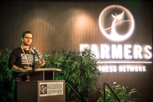 FBN cofounder Charles Baron at the startup's Farmer 2 Farmer 2015 conference in Davenport, Iowa.