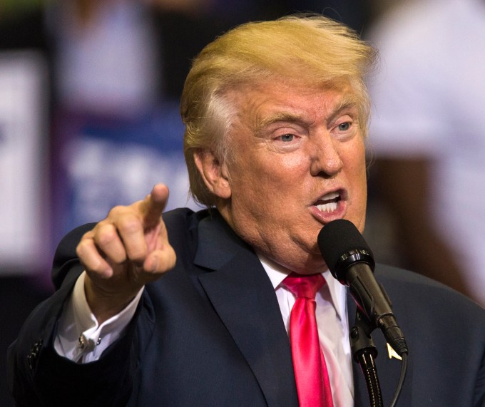 JACKSONVILLE, FL - AUGUST 03: Republican presidential nominee Donald Trump speaks during a rally at the Jacksonville Veterans Memorial Arena on August 3, 2016 in Jacksonville, Florida. Trump has had to answer concerns from inside the Republican party that his campaign is in disarray. (Photo by Mark Wallheiser/Getty Images)