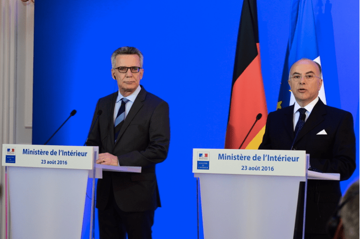 Bernard Cazeneuve and Thomas de Maizière
