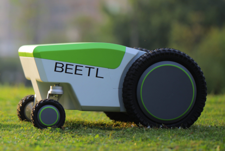 Beetl is an autonomous robot that picks up pet waste and other debris in your yard.