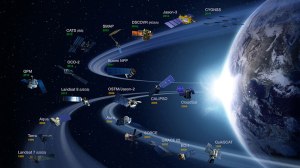 NASA’s network of Earth Observing Satellites / Image courtesy of NASA