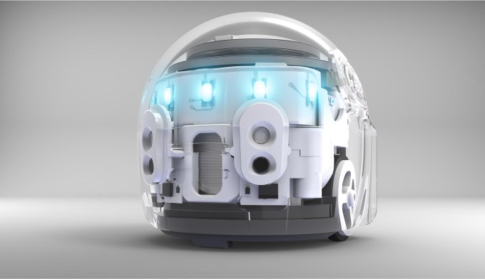 The Ozobot Evo in white.