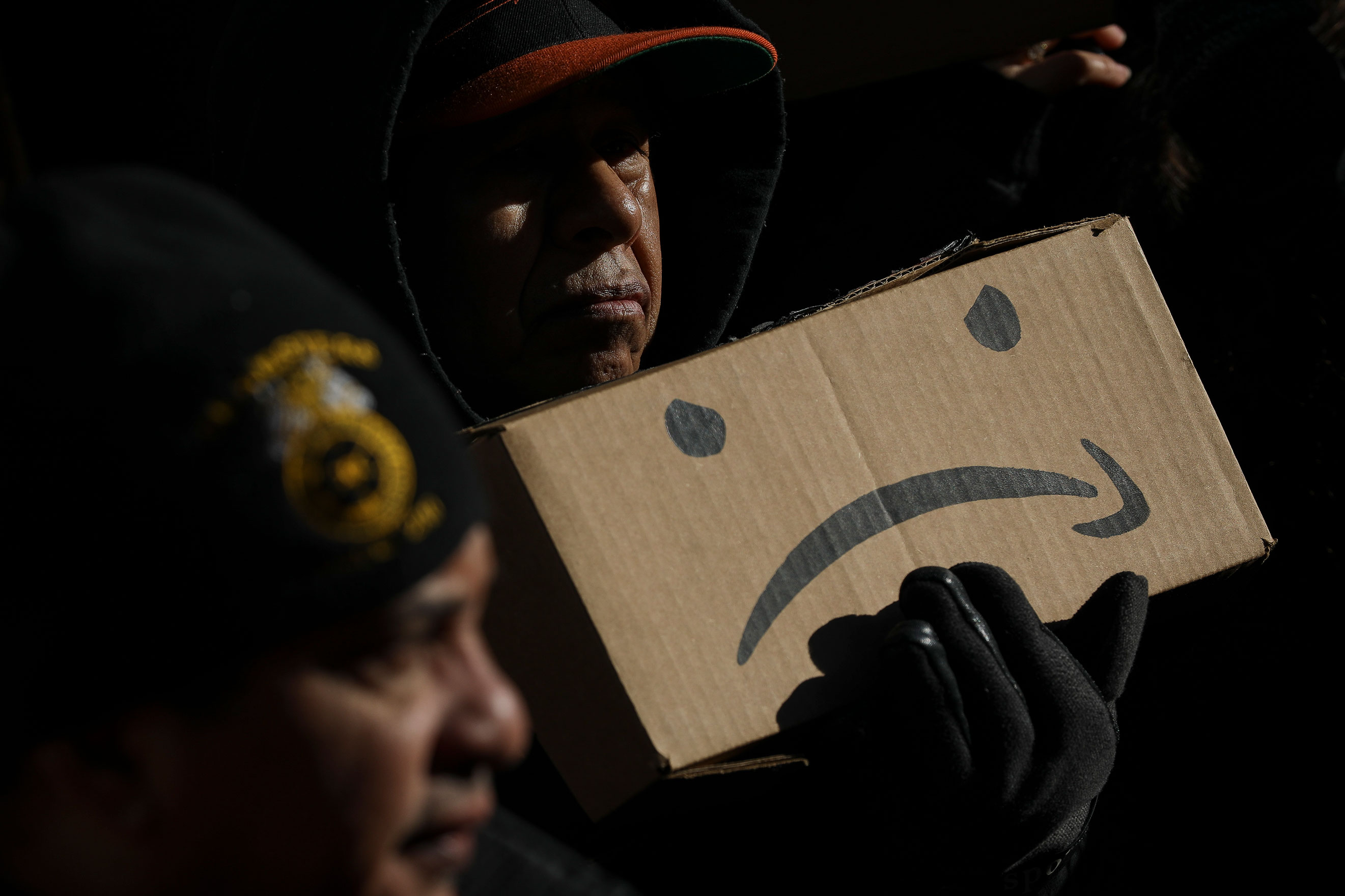 Anti-Amazon Protestors Rally At NYC City Hall Against Queens Second Headquarters
