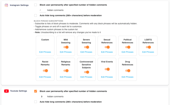 Respondology settings