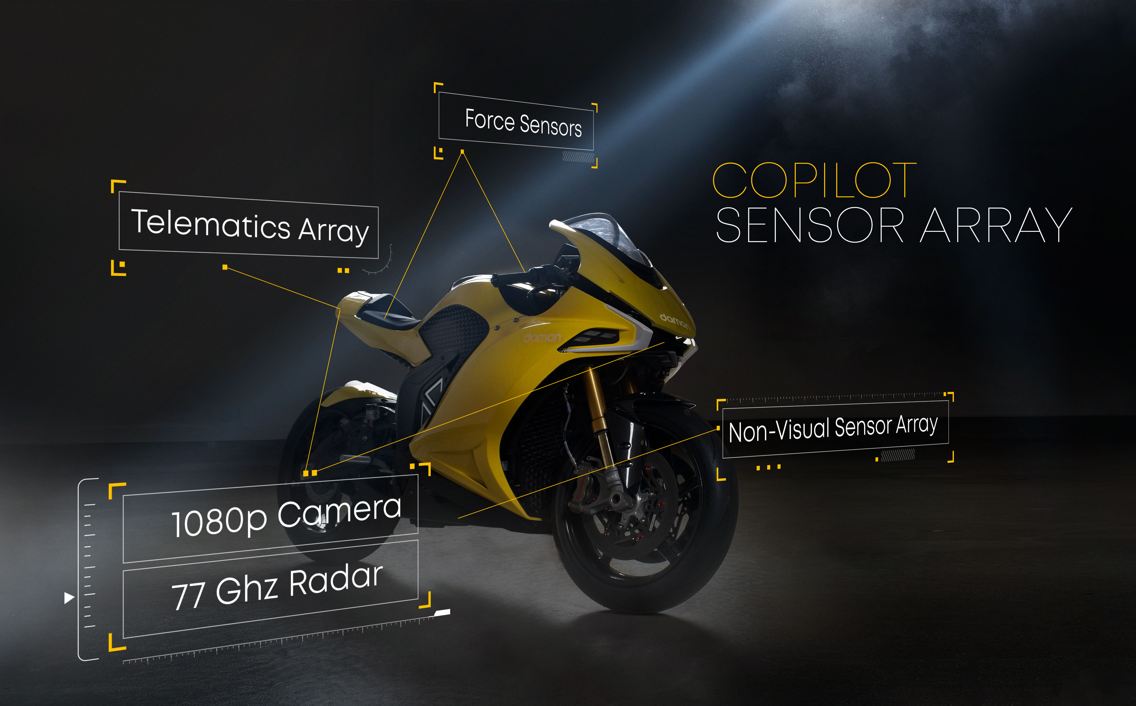 Damon Motorcycles Hypersport Sensors