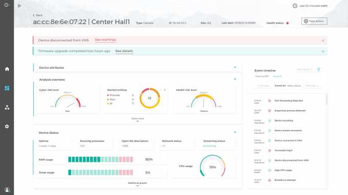 SecuriThings Horizon - Screenshot - Device view