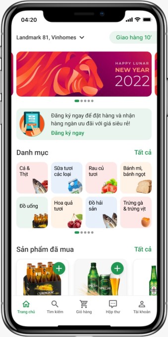 Rino's grocery delivery app